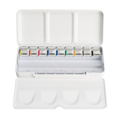 Acuarela Schmincke Akademie 9 colores, caja plastica