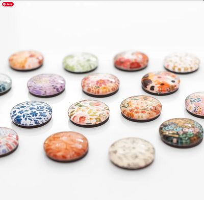 glass pebble magnets