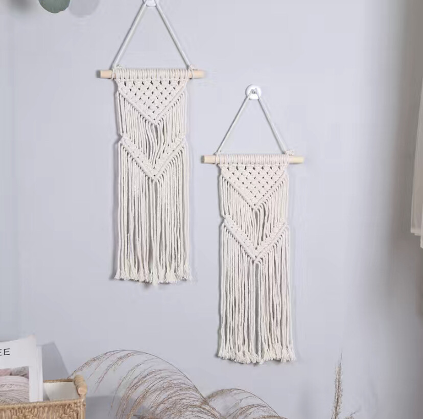 2 pcs, Bohemian Double V Woven Tapestry