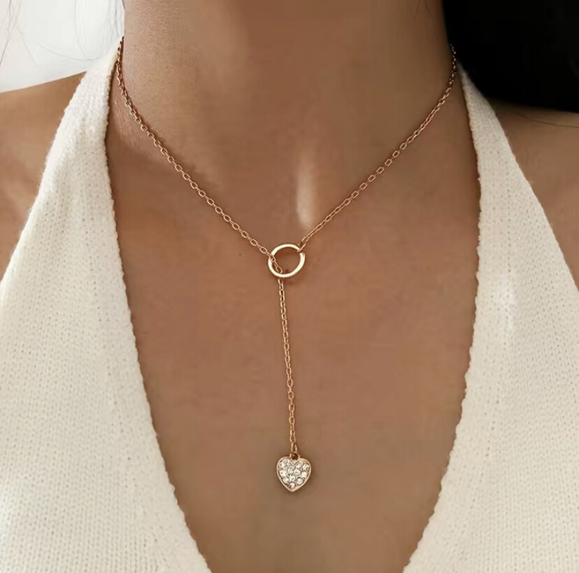 Y-Shape Heart Shape Pendant