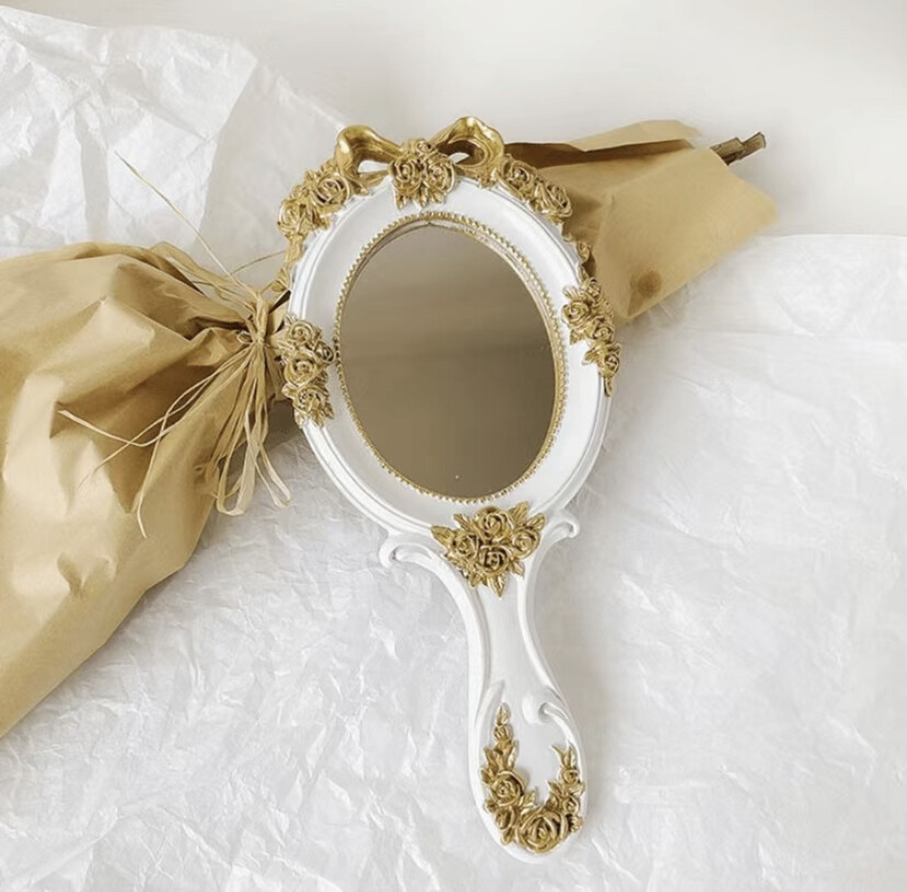 Vintage Handheld Mirror Vanity