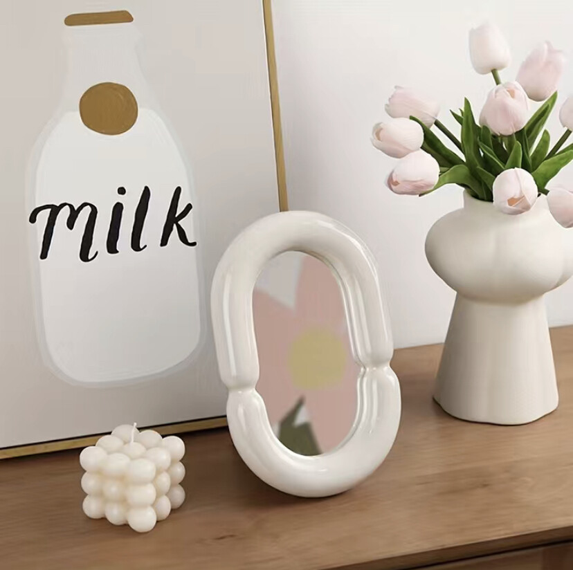 Modern Ceramic Makeup Mirror