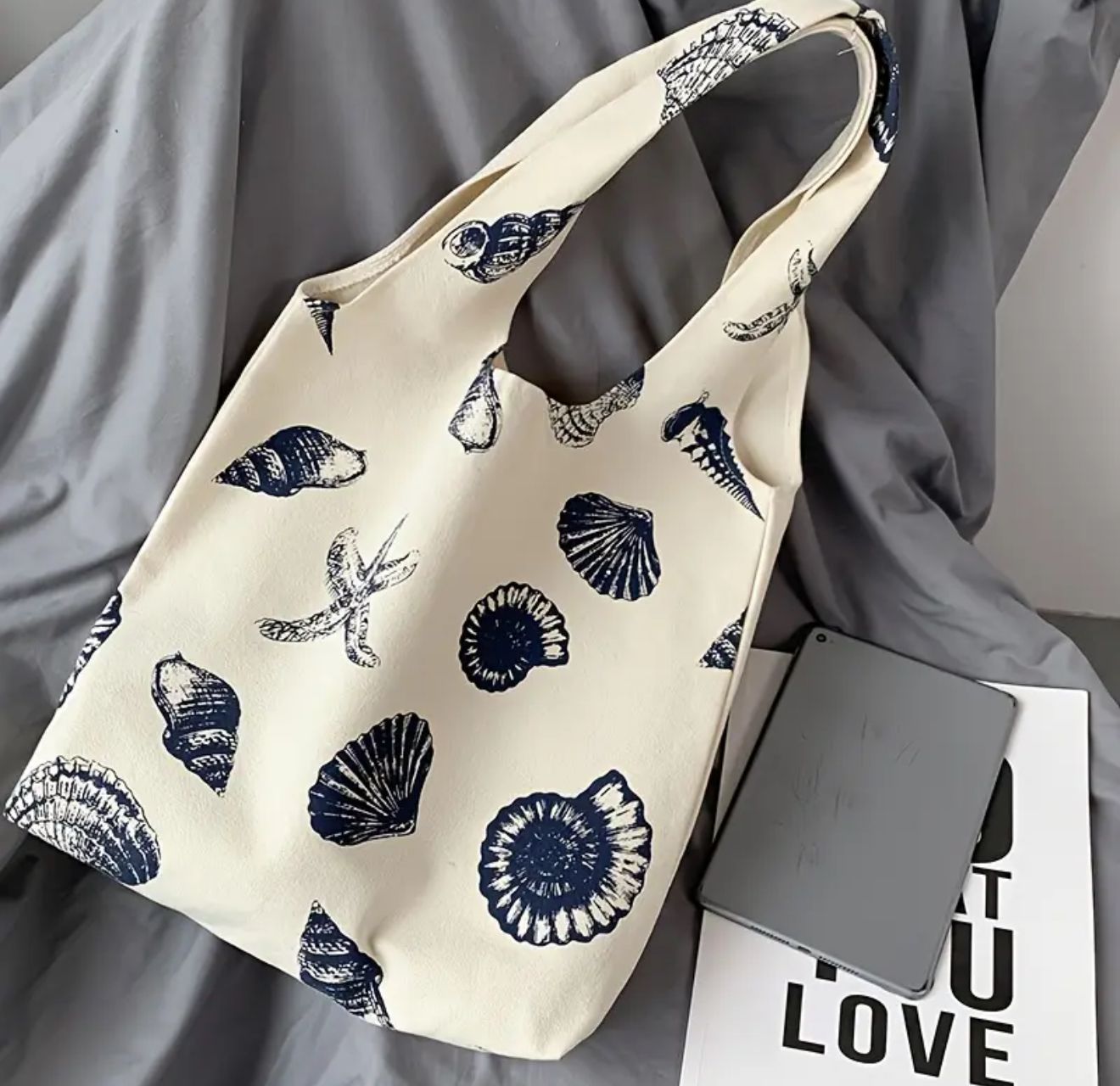 Ocean Luxe - Inspirational Canvas Bag for Shopping, Beach Days, Eco-Friendly Gift, Daily Reminder Bag, Reusable Grocery Tote