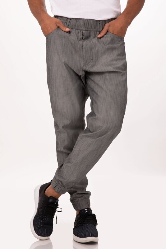 JOGGER 257 CHEF PANTS- BLACK WHITE STRIPE