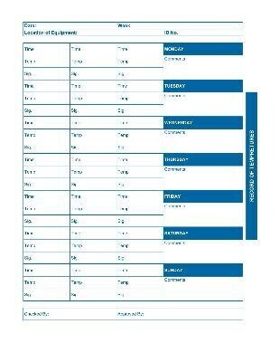 The Chef Link Temperature Log Book
