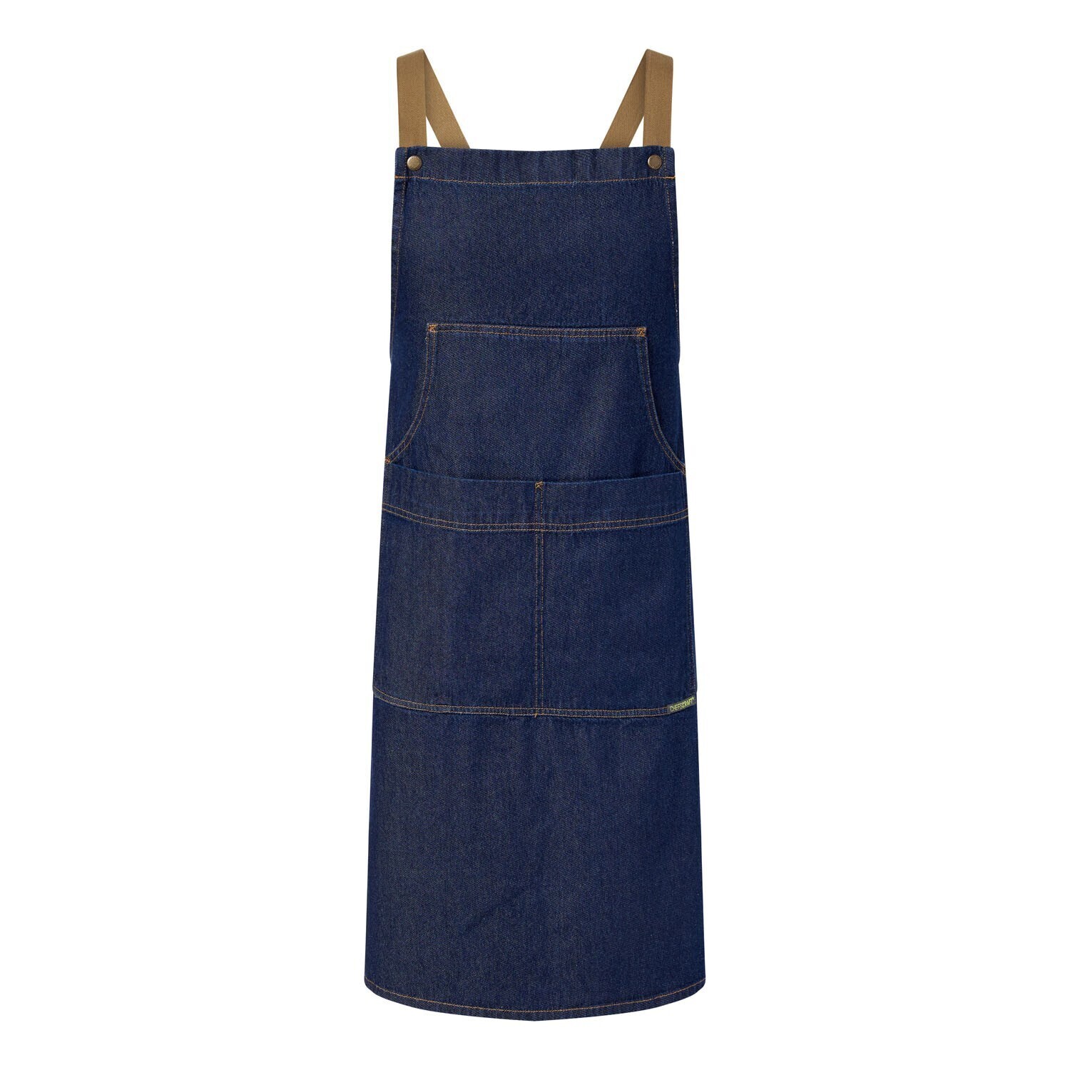 DENIM BIB APRON WITH POUCH, Choose your Colour: Stonewashed