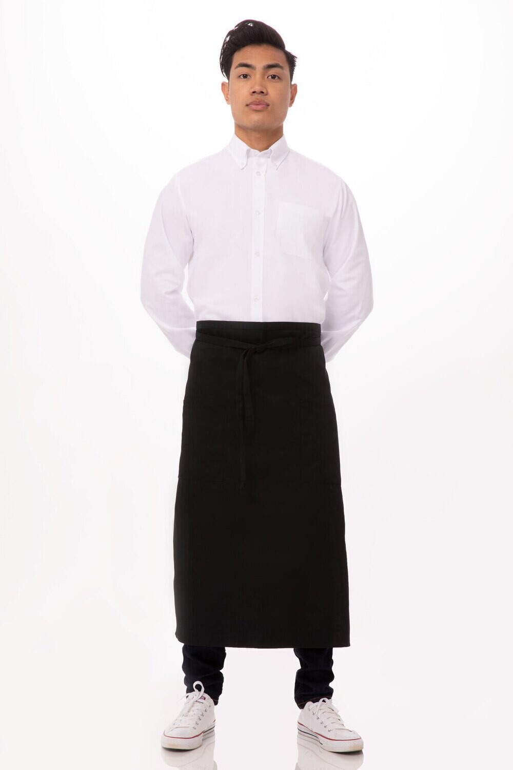 TWO POCKET BISTRO APRON - BLACK