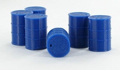 55 Gallon Barrels - Set of 6 - Blue