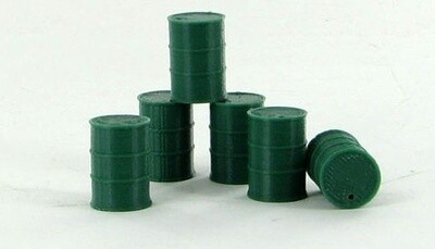 55 Gallon Barrels - Set of 6 - Green