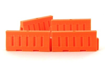 Plastic Safety Barriers - 4 Water Filled Type - Orange