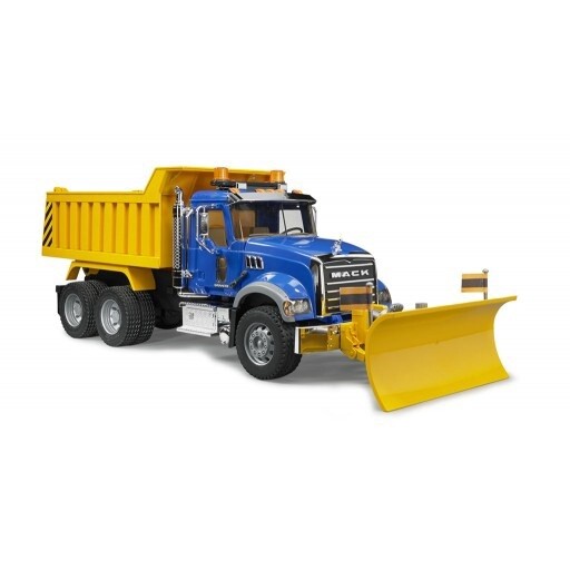 Mack Granite Dump Truck w/Snow Plow - 1:16