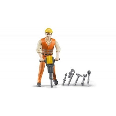 Construction Worker w/Accessories - 1:16