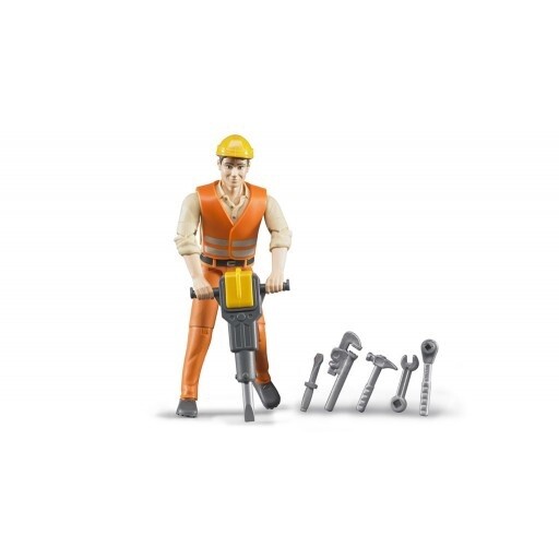 Construction Worker w/Accessories - 1:16