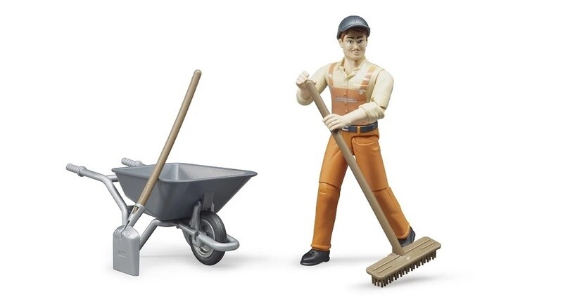 Construction Worker w/Wheel Barrow - 1:16