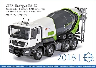 MAN Euro 6 TGS 4-Axle w/CIFA Energy E8-E9 Mixer
