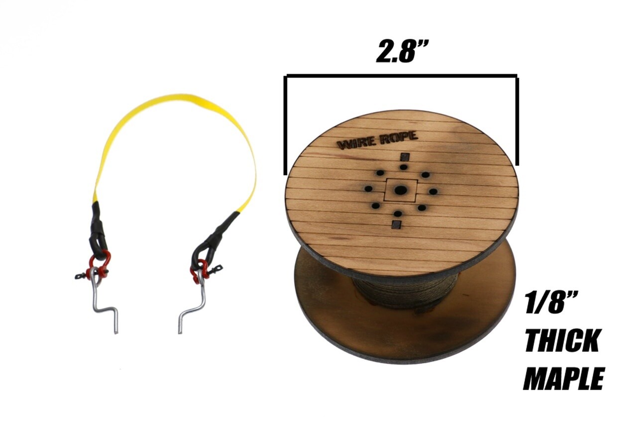 Wooden Cable Reel w/Lifting Cables