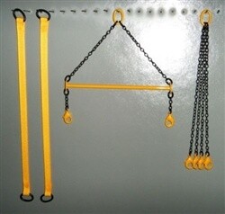 Lifting Chain Set w/Spreader Bar - New Caterpillar Yellow