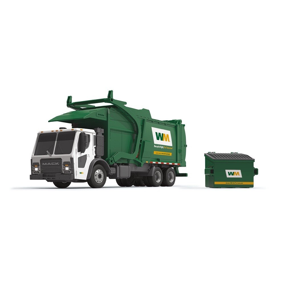 Mack LR McNeilus Front Load Refuse w/Lights &amp; Sounds - 1:25