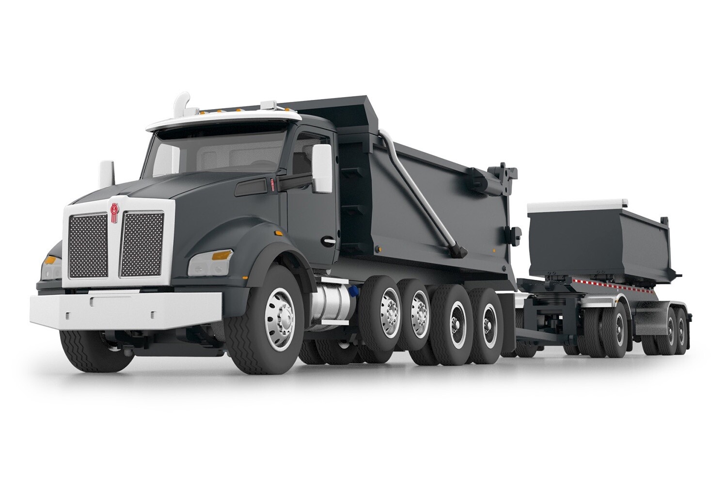 Kenworth T880 Rogue Dump w/Transfer Dump - Black New - 1:64