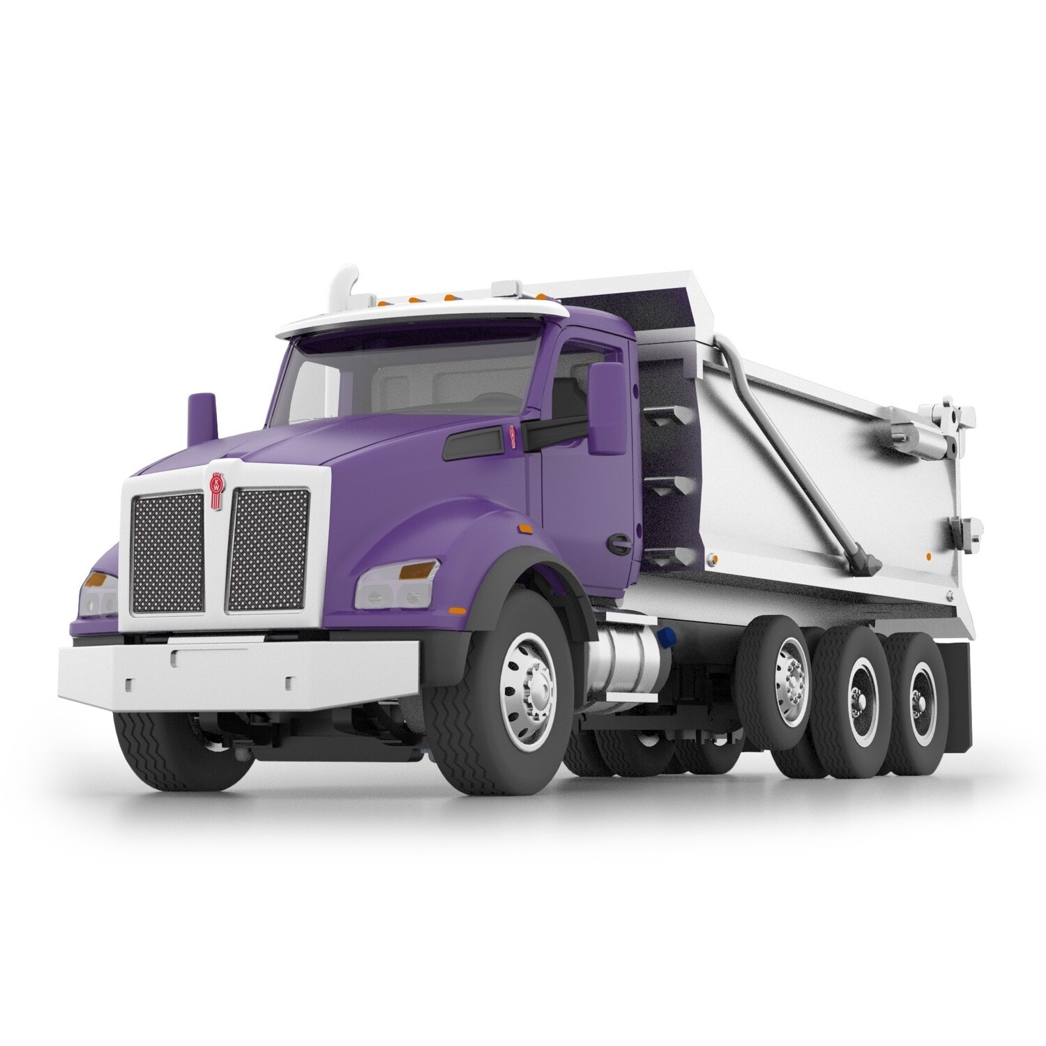 Kenworth T880 Rogue Dump Truck - Purple/Chrome - 1:64