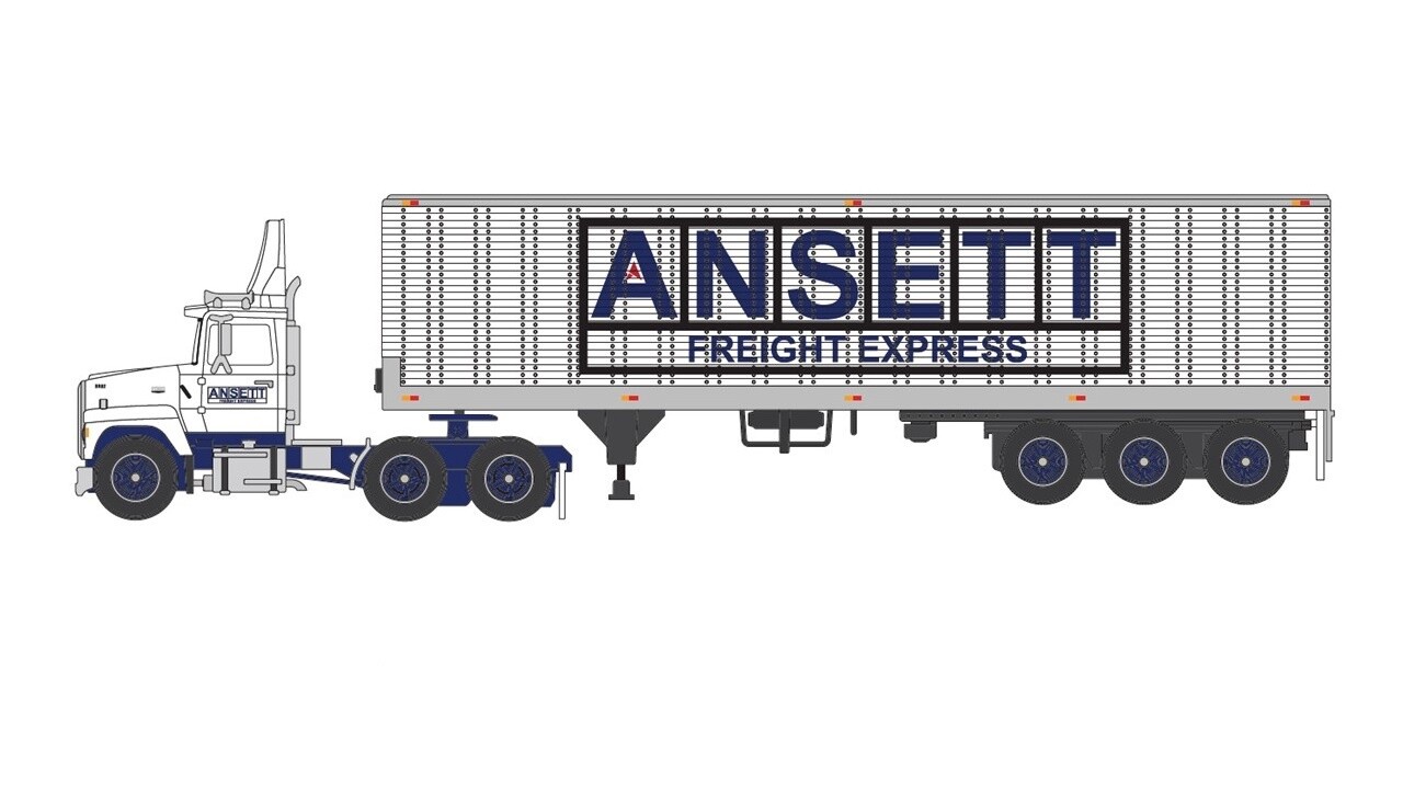 Ford LN9000 Tandem Tractor w/40 ft Van Trailer - Ansett