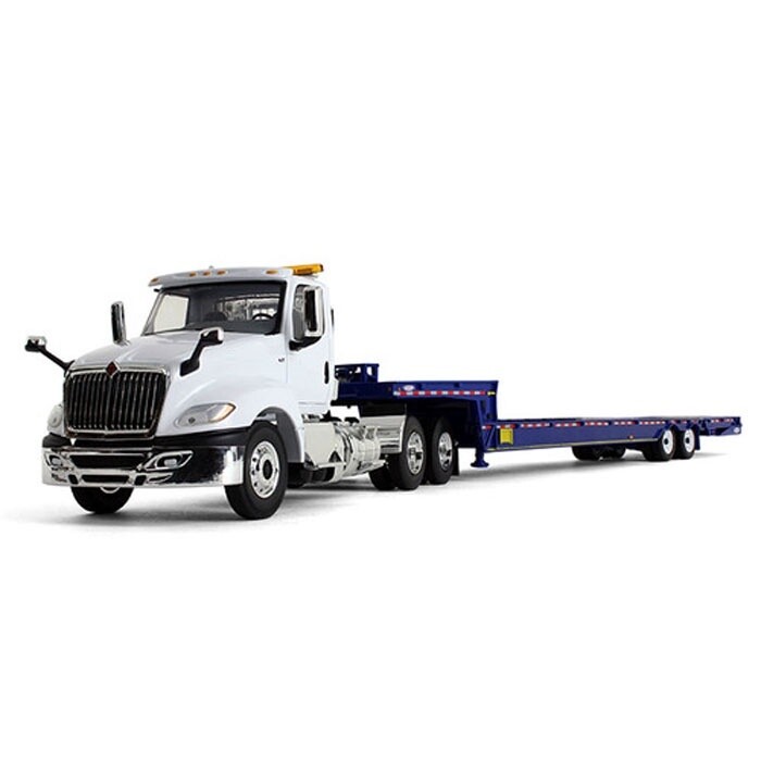 International LT w/Ledwell Hydratail Trailer - Blue/White - 1:34