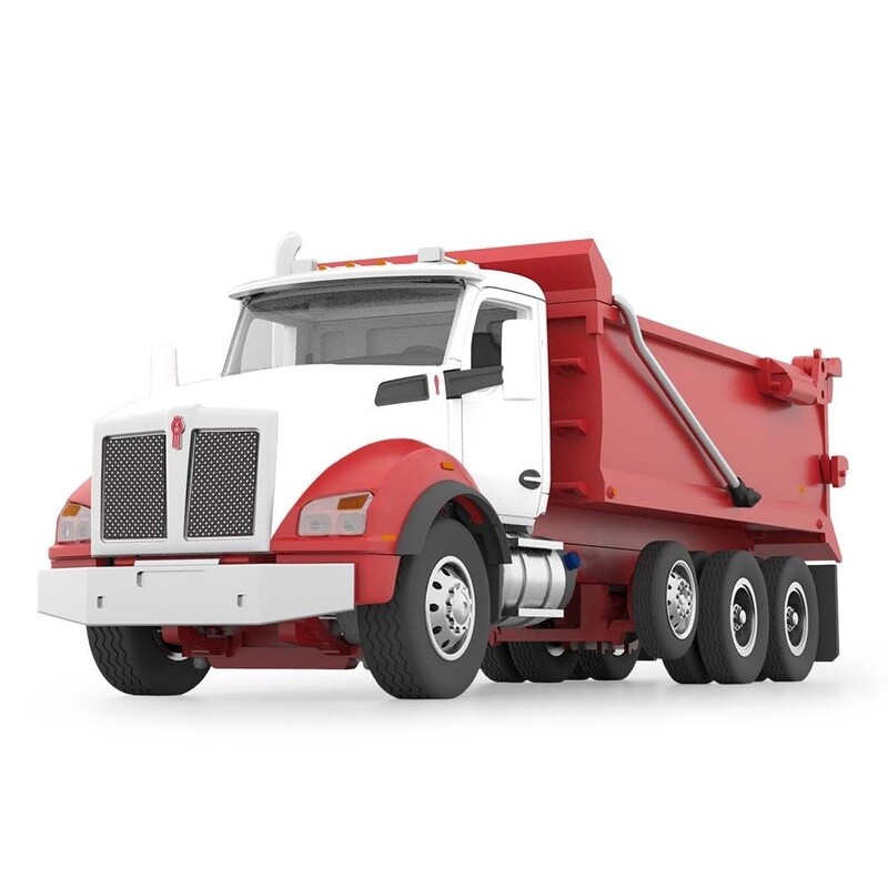 Kenworth T880 Rogue Dump Truck - White/Red - 1:64