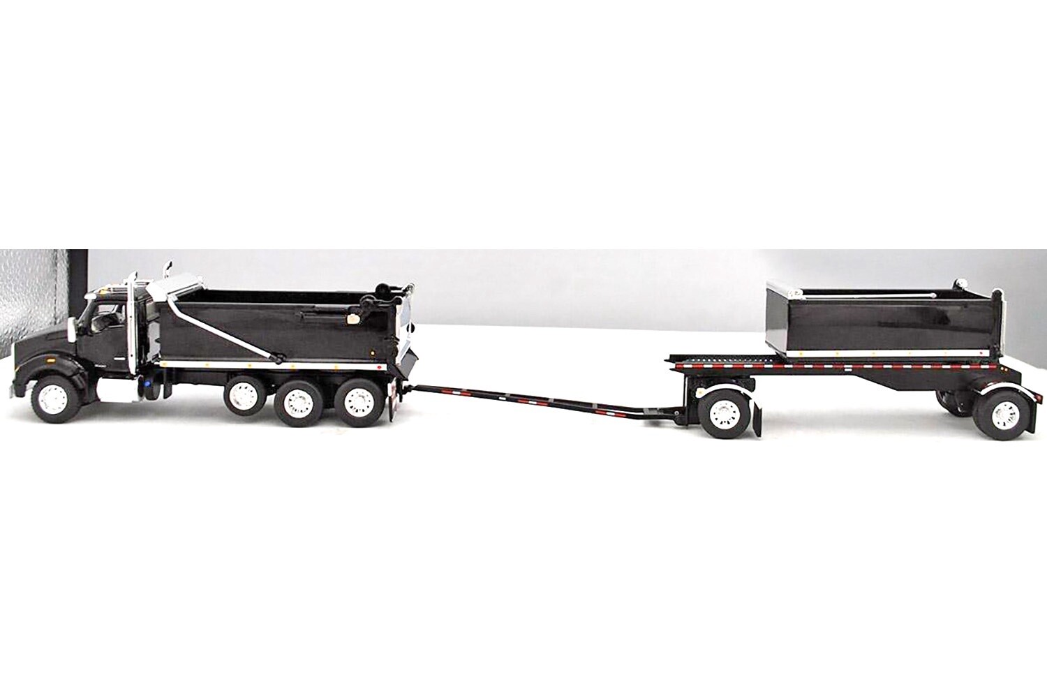 Kenworth T880 Rogue Dump w/Transfer Dump - Black - 1:64