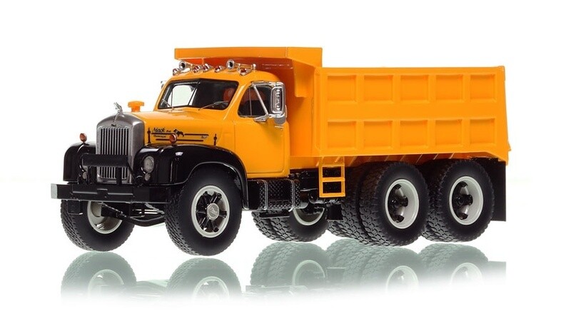 Mack B-61 Tandem Dump Truck - Yellow/Black