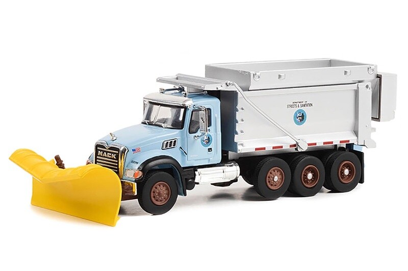 Mack Granite Dump w/Snow Plow/Spreader - Chicago - 1:64