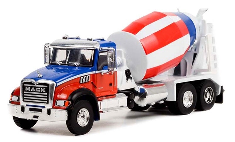 Mack Granite Cement Mixer - R/W/B- 1:64