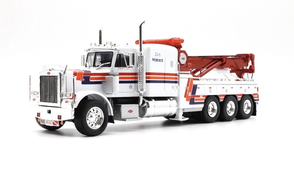 Peterbilt 359 Rotator Wrecker - White/Red - 1:43