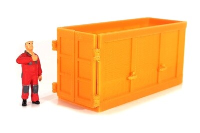 Dumpster Container 11m3 w/Opening Doors - Orange