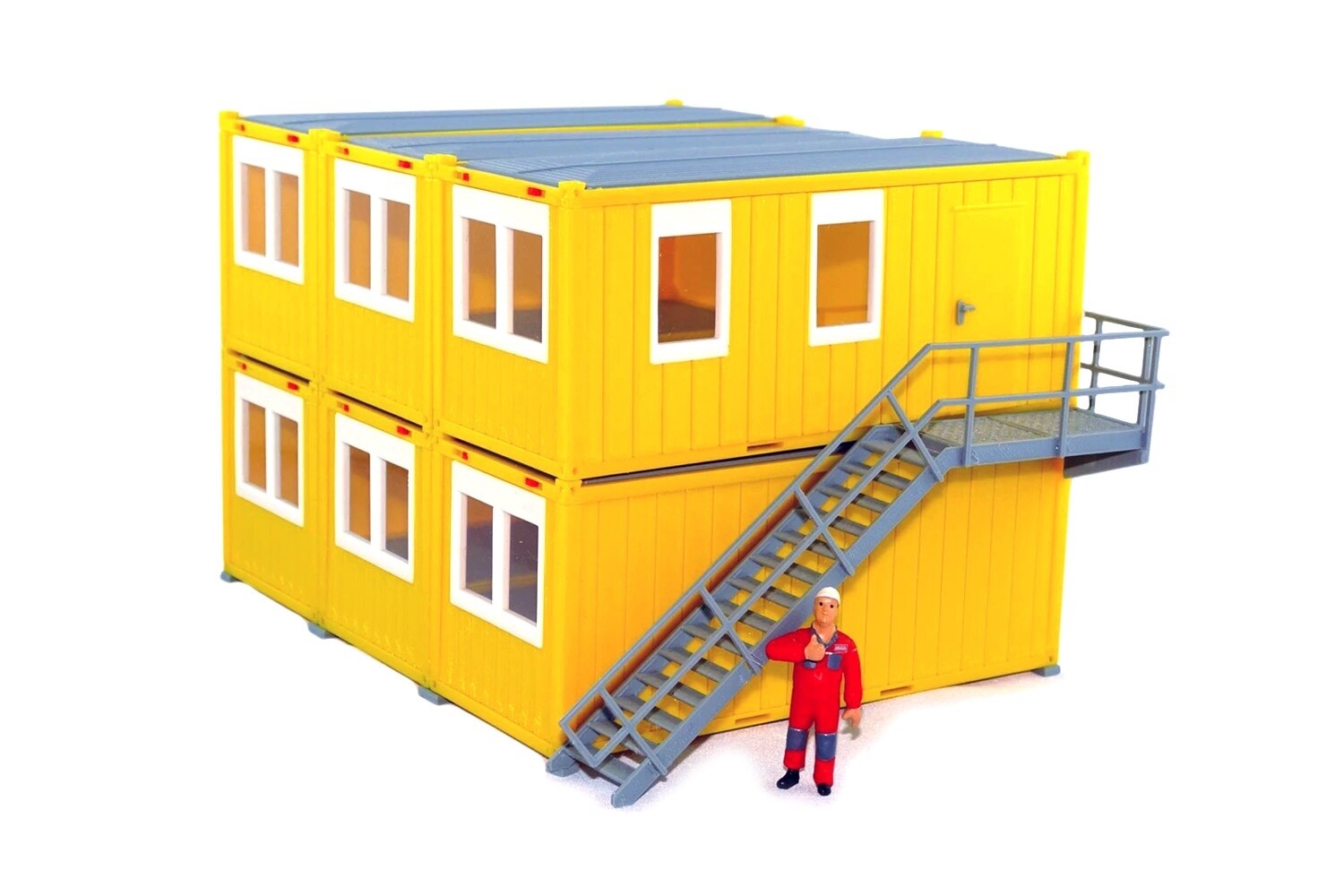 Six Containers Stacked - Set E - Yellow