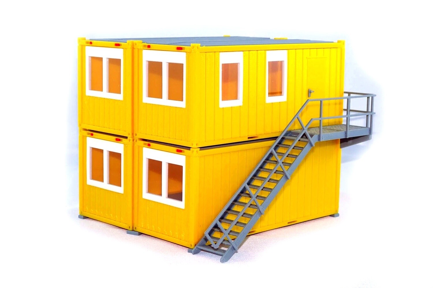 Four Containers Stacked - Set D - Yellow