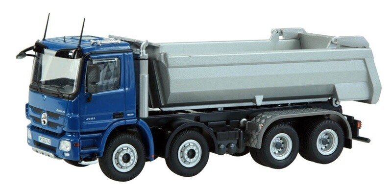 Mercedes Actros MP3 8x4 Halfpipe Dump Truck - Blue/Silver