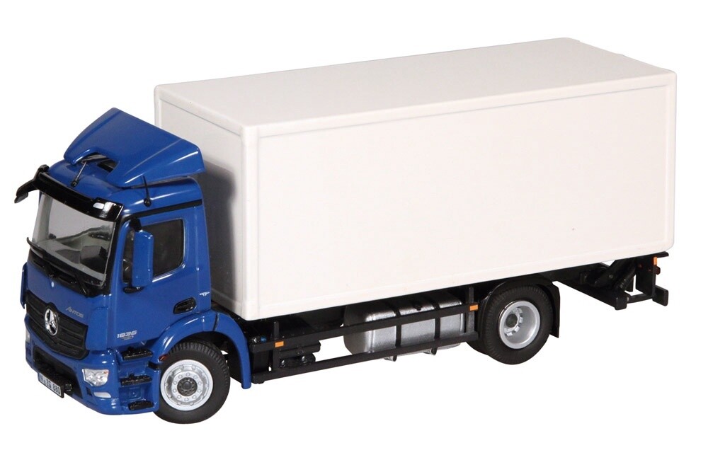 Mercedes Actros 4x2 Container Truck w/Lifting Platform - Blue