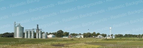 Farm Scene w/Silos Background