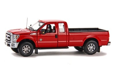 Ford F250 Pickup Truck w/Super Cab & 8ft Bed - Red w/Chrome