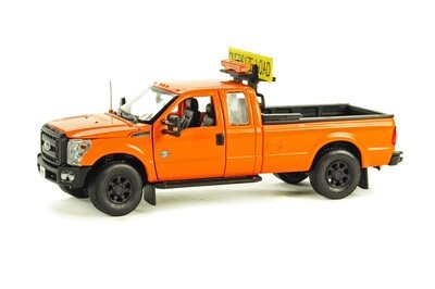 Ford F250 Pickup Truck w/Super Cab & 8ft Bed - DOT Orange