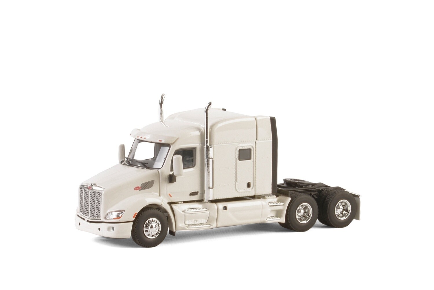 Peterbilt 579 3-Axle Tractor w/Mid-High Sleeper - White