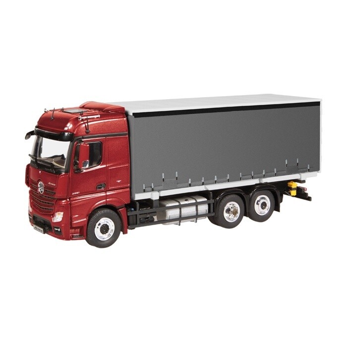 Mercedes Actros 6x2 FH 25 Curtainside - Red