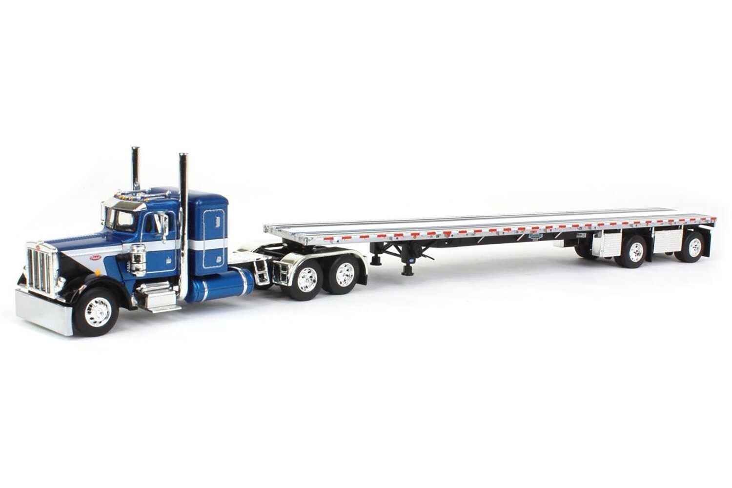 Peterbilt 359 w/36&quot; Flat Top &amp; 53&#39; Wilson Roadbrute Flatbed - 1:64