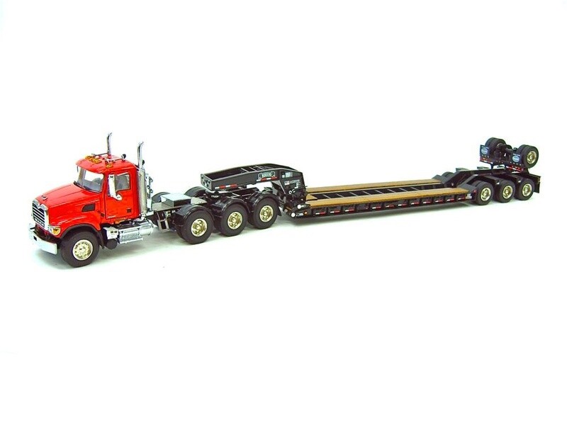 Mack Granite w/4-Axle Lowboy - Red/Black