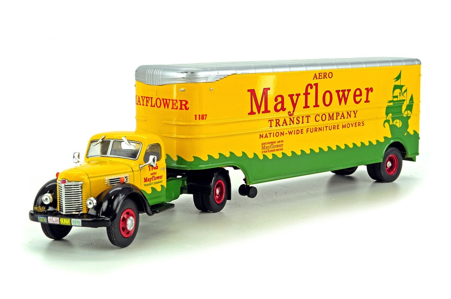 International Tractor w/Van Trailer - Mayflower - 1:43
