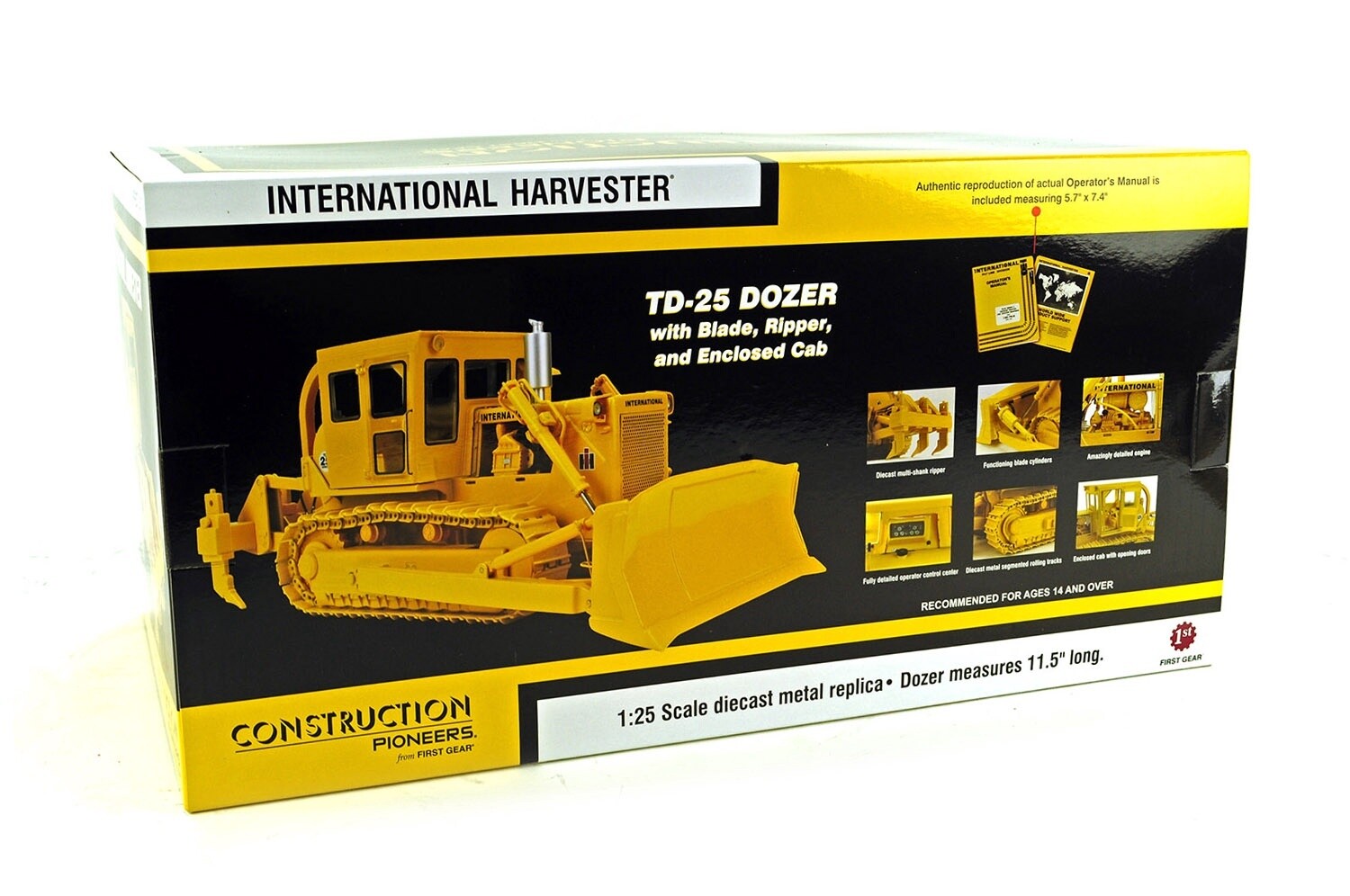 International TD-25 Crawler w/Ripper - Demo - White - 1:25