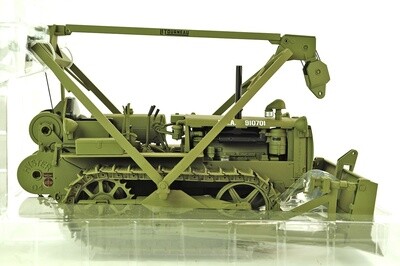 Caterpillar D4 Tractor w/Blade/Winch - Military - 1:16