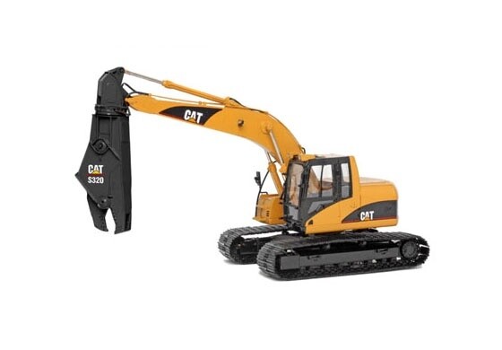 Caterpillar 320C LU Excavator w/Shear - Brass - 1:48