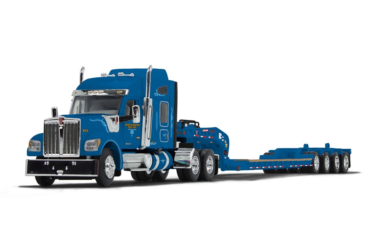 Kenworth W990 w/Sleeper &amp; Lowboy Trailer - Western Distributing