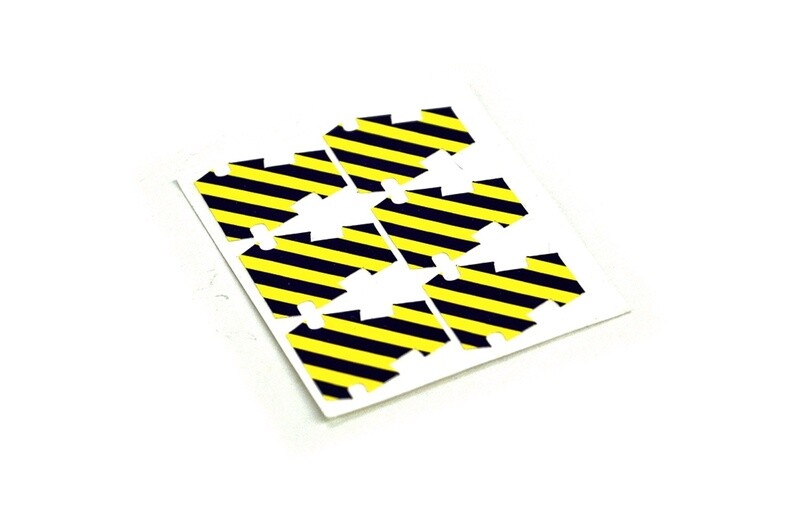 Conrad Crane Hook Block Decal Set (3)-Yellow/Black